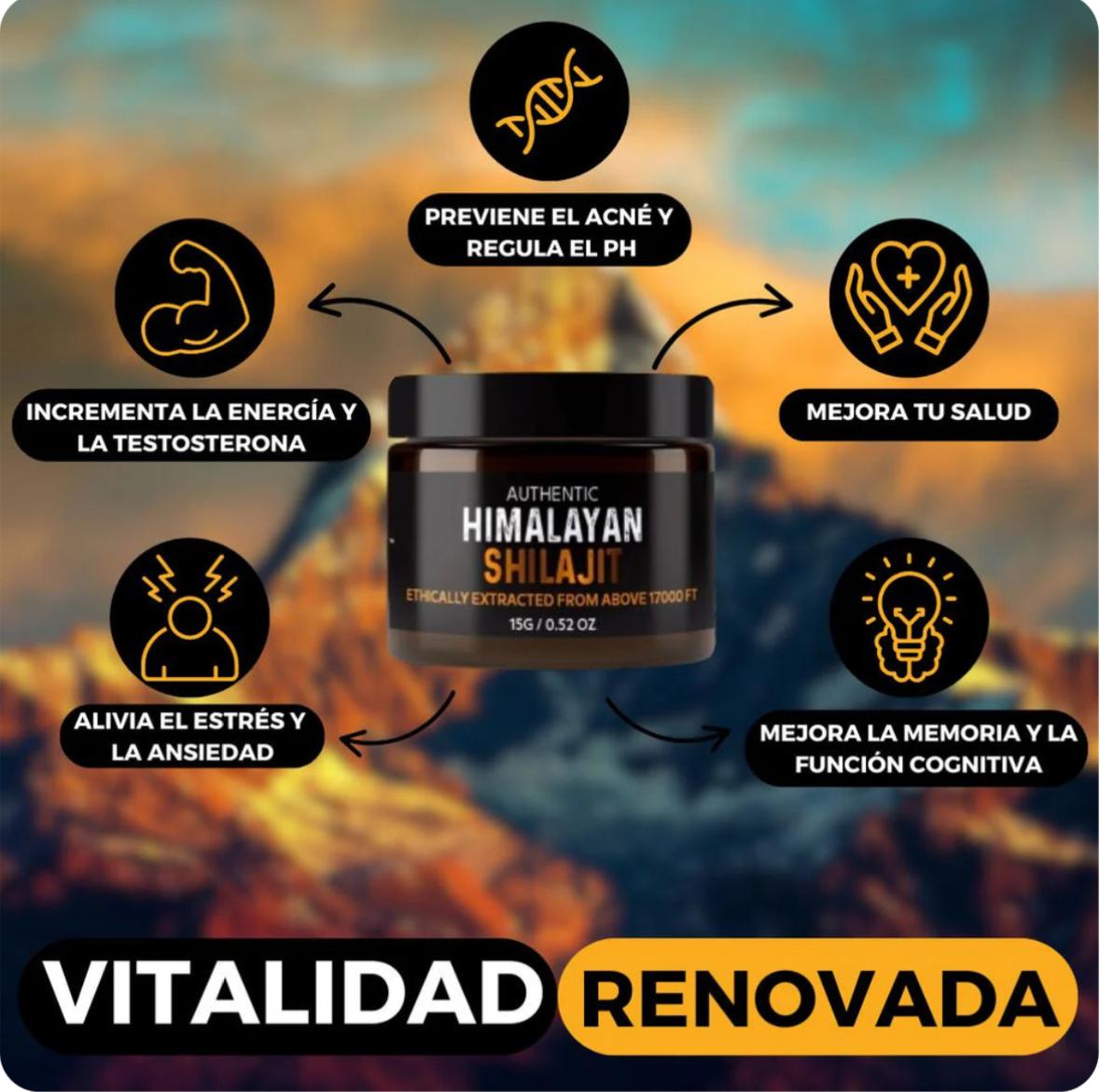 "Shilajit del Himalaya: ✨🖤 El Oro Negro para la Energía en tu Día a Día y en el Ejercicio💪 🏋️♂️⚡Siente el Rejuvenecimiento Total 🌿♾️"