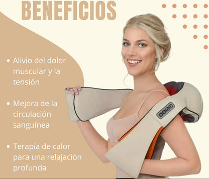 "✨ Relájate al Máximo: Masajeador para Cuello, Espalda y Hombros con 6 Modos de Alivio Instantáneo 💆‍♀️💆‍♂️🔥"