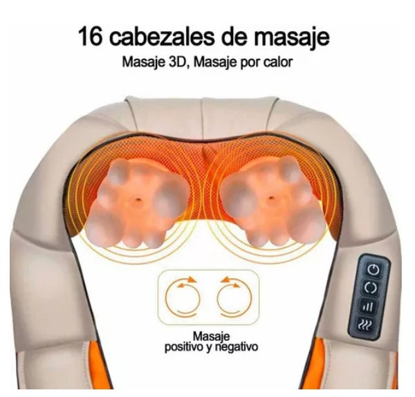 "✨ Relájate al Máximo: Masajeador para Cuello, Espalda y Hombros con 6 Modos de Alivio Instantáneo 💆‍♀️💆‍♂️🔥"