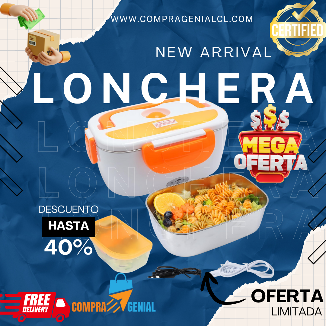 🍱 Lonchera Eléctrica + Envío Gratis: Disfruta Comida Caliente en Cualquier Lugar 🔥