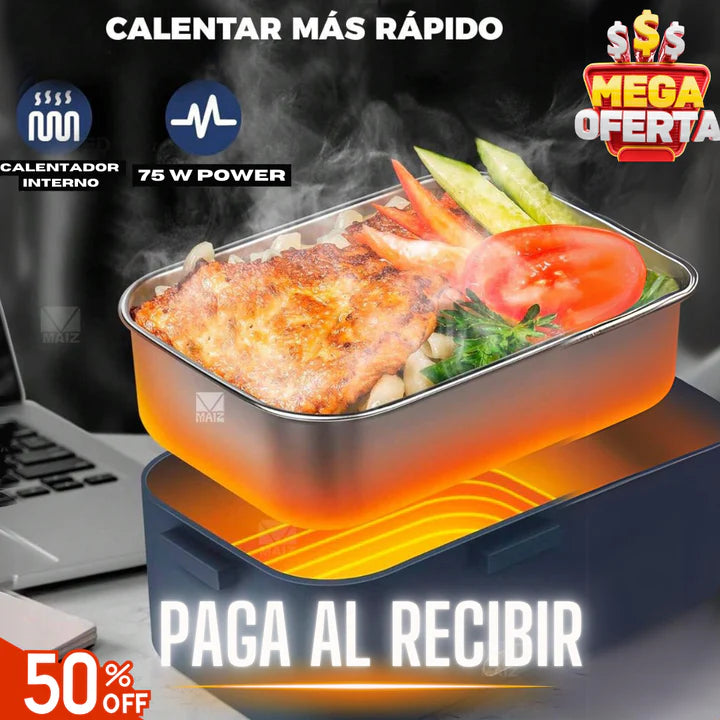 🍱 Lonchera Eléctrica + Envío Gratis: Disfruta Comida Caliente en Cualquier Lugar 🔥