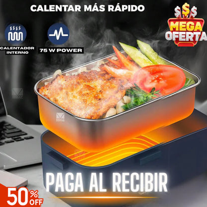 🍱 Lonchera Eléctrica + Envío Gratis: Disfruta Comida Caliente en Cualquier Lugar 🔥