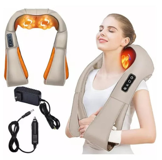 "✨ Relájate al Máximo: Masajeador para Cuello, Espalda y Hombros con 6 Modos de Alivio Instantáneo 💆‍♀️💆‍♂️🔥"